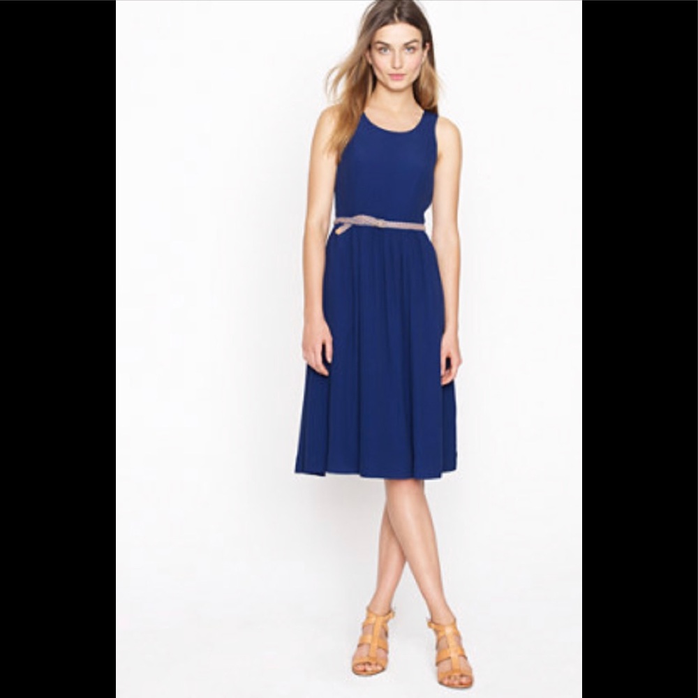 NWT J.CREW HILLARY DRESS BLUE